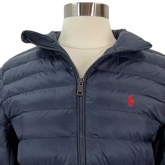POLO RALPH LAUREN Performance Navy Light Weight Puffer Jacket SZ XS - Picture 5 of 13